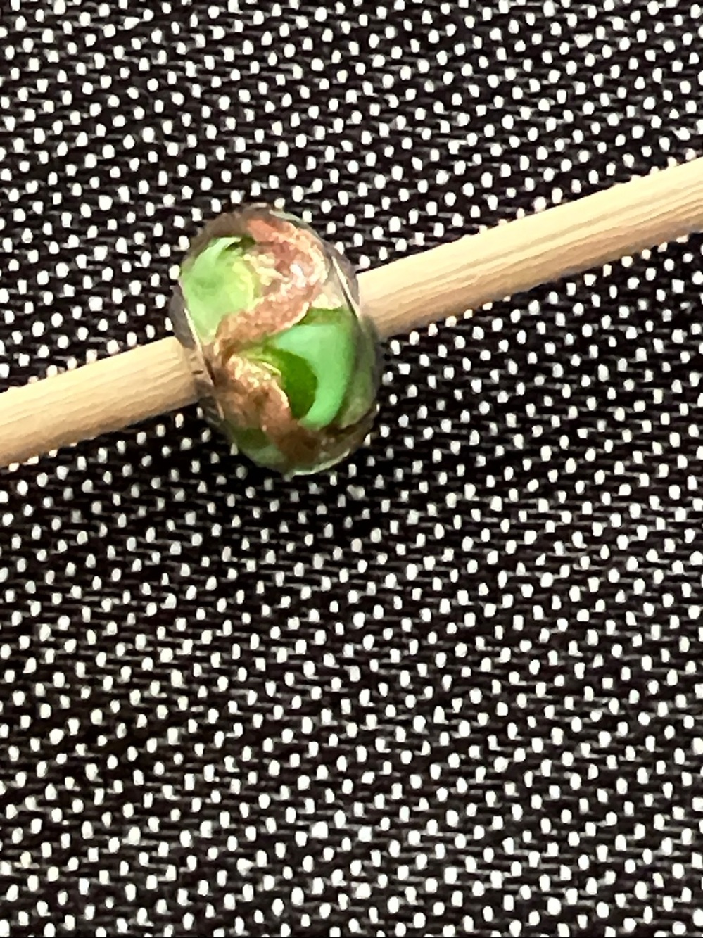 Italian Glass Bead for Snake Chain or leather Bracelet